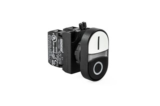 CP Series Plastic 1NO+1NC Double Flush Black-White 22 mm Control Unit